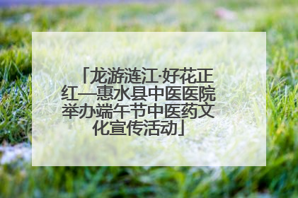 龙游涟江·好花正红—惠水县中医医院举办端午节中医药文化宣传活动
