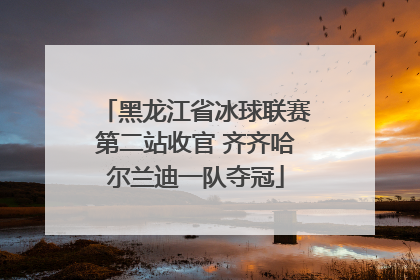 黑龙江省冰球联赛第二站收官 齐齐哈尔兰迪一队夺冠