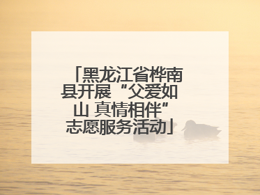 黑龙江省桦南县开展“父爱如山 真情相伴”志愿服务活动