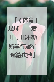 （体育）足球——意甲：那不勒斯举行冠军巡游庆典