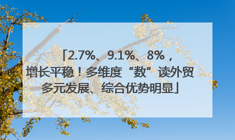 2.7%、9.1%、8%，增长平稳！多维度“数”读外贸多元发展、综合优势明显