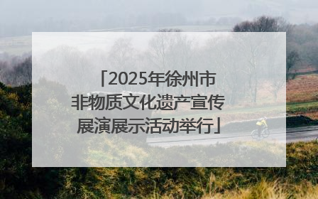 2025年徐州市非物质文化遗产宣传展演展示活动举行