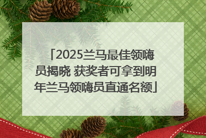 2025兰马最佳领嗨员揭晓 获奖者可拿到明年兰马领嗨员直通名额