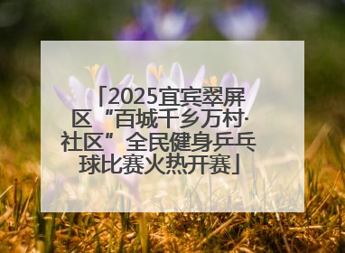 2025宜宾翠屏区“百城千乡万村·社区”全民健身乒乓球比赛火热开赛