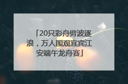 20只彩舟劈波逐浪，万人围观宜宾江安端午龙舟赛