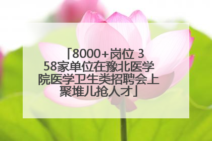 8000+岗位 358家单位在豫北医学院医学卫生类招聘会上聚堆儿抢人才