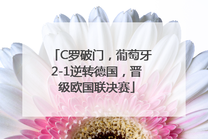 C罗破门，葡萄牙2-1逆转德国，晋级欧国联决赛